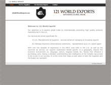 Tablet Screenshot of 121worldexports.com